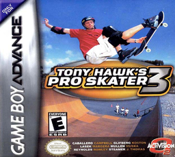 Tony Hawk 3 box art for GameBoy Advance